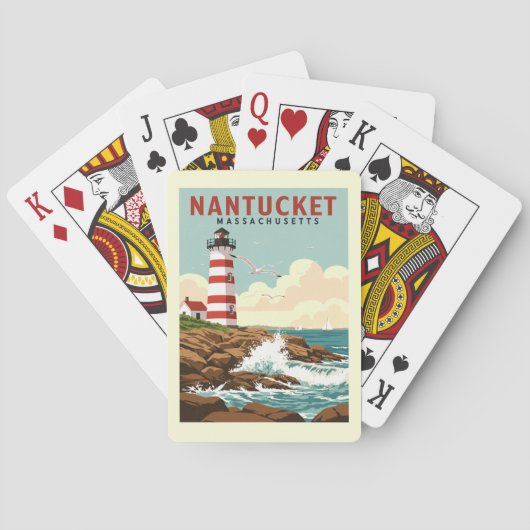  Nantucket Massachusetts Pokerkaarten (Achterkant)