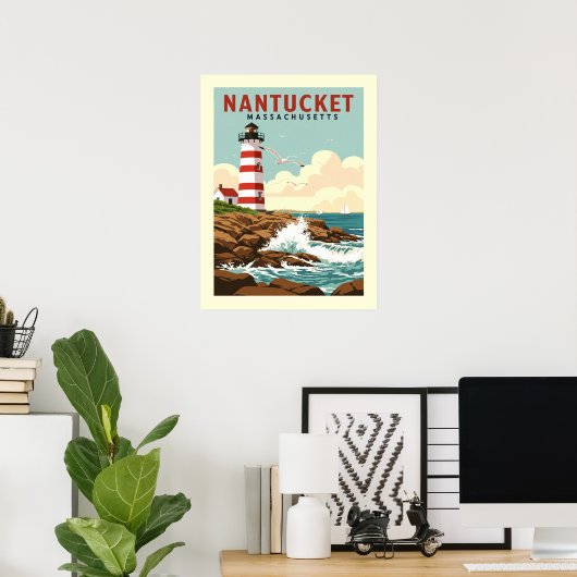  Nantucket Massachusetts Poster (Thuiskantoor)