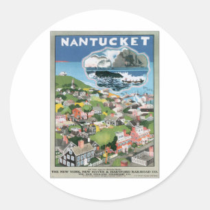  Nantucket Massachusetts Ronde Sticker