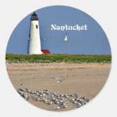 Nantucket, Massachusetts Ronde Sticker (Voorkant)