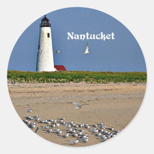 Nantucket, Massachusetts Ronde Sticker (Voorkant)