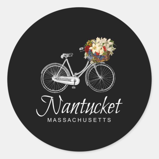 Nantucket Massachusetts Ronde Sticker (Voorkant)