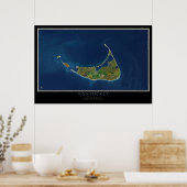 Nantucket Massachusetts Satellite Poster Map (Keuken)