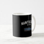 Nantucket Massachusetts stijl walvis Koffiemok (Voorkant rechts)