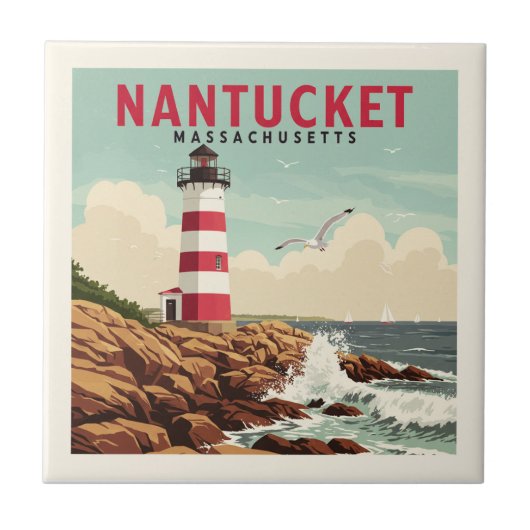 Nantucket Massachusetts Tegeltje (Voorkant)