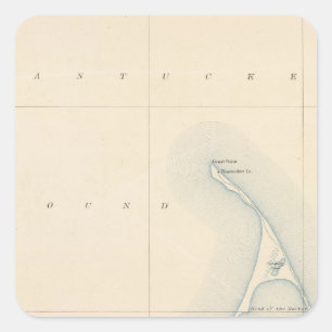 Nantucket, Massachusetts Vierkante Sticker