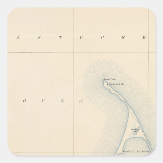 Nantucket, Massachusetts Vierkante Sticker (Voorkant)
