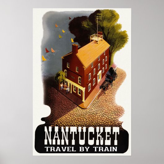 Nantucket Massachusetts Vintage Travel Poster (Voorkant)