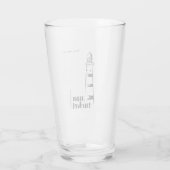 Nantucket Massachusetts vuurtoren bier Glas (Achterkant)