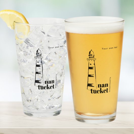 Nantucket Massachusetts vuurtoren bier Glas