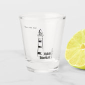 Nantucket Massachusetts vuurtoren Shot Glas (Voorkant)
