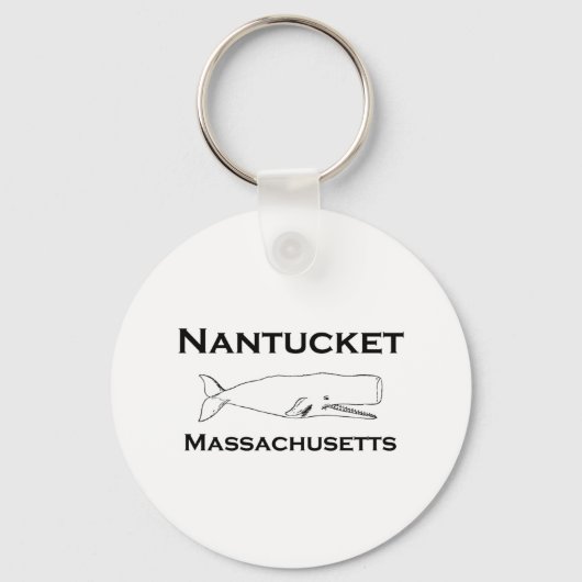 Nantucket Massachusetts Whale Sleutelhanger (Voorkant)