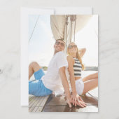 Nantucket Nautical Photo Wedding Save The Date (Achterkant)