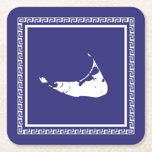Nantucket Onderzetter met Griekse sleutel surround (Voorkant)