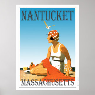 Nantucket op het strand Poster