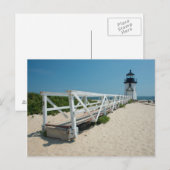 Nantucket. Oude Houten Vuurtoren Briefkaart (Voorkant / Achterkant)