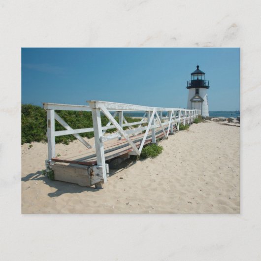 Nantucket. Oude Houten Vuurtoren Briefkaart (Voorkant)
