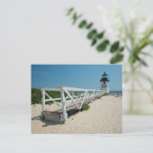 Nantucket. Oude Houten Vuurtoren Briefkaart (Staand voorkant)