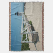 Nantucket. Oude Houten Vuurtoren Deken (Voorkant Verticaal)