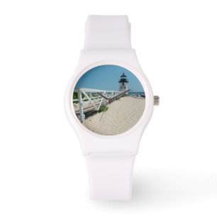 Nantucket. Oude Houten Vuurtoren Horloge