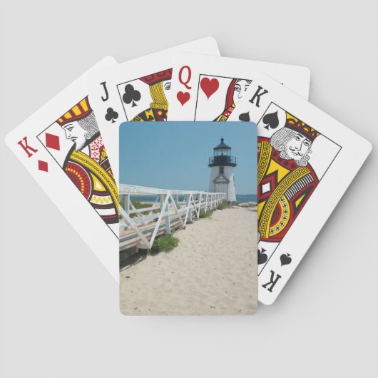 Nantucket. Oude Houten Vuurtoren Speelkaarten (Achterkant)