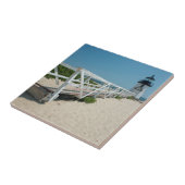 Nantucket. Oude Houten Vuurtoren Tegeltje (Zijkant)