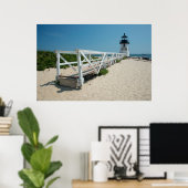 Nantucket. Oude vuurtoren Poster (Thuiskantoor)
