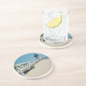 Nantucket. Oude vuurtoren Zandsteen Onderzetter (Zijkant)