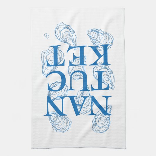 Nantucket Oyster Tea Towel Theedoek (Verticaal)