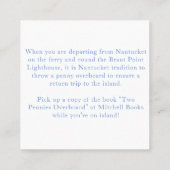 Nantucket Penny Toss Vierkante Visitekaartje (Achterkant)