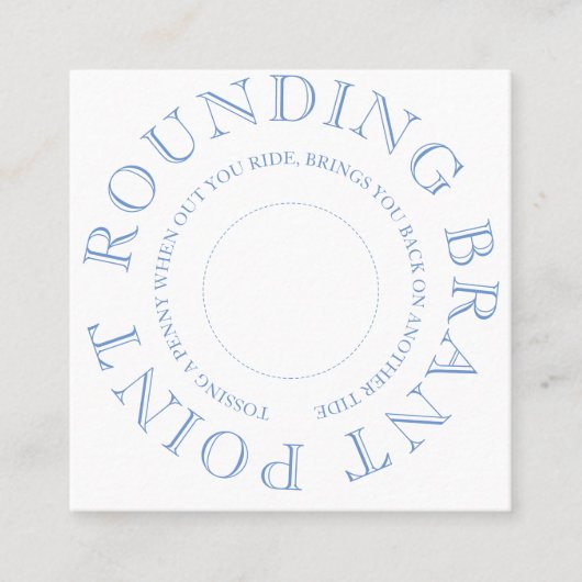 Nantucket Penny Toss Vierkante Visitekaartje (Voorkant)