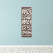 Nantucket Plaatsen Leisteen Bruin & Witte Muurdeco Canvas Afdruk (Insitu (Houten vloer))
