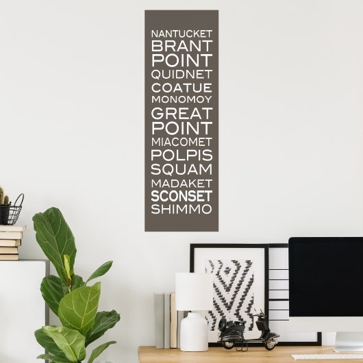 Nantucket plaatst een oud modern Poster (Thuiskantoor)