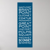 Nantucket plaatst een oud modern Poster (Voorkant)
