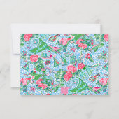 Nantucket Preppy Palm Beach Pattern Monogrammed Bedankkaart (Achterkant)