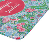 Nantucket Preppy Palm Beach Pattern Monogrammed Snijplank (Hoek)