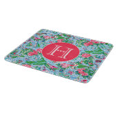 Nantucket Preppy Palm Beach Pattern Monogrammed Snijplank (Hoek)