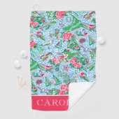 Nantucket Preppy Palm Beach Print gepersonaliseerd Golfhanddoek (Insitu)