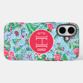 Nantucket Preppy Palm Beach Print Monogrammed Case-Mate iPhone Case (Achterkant (horizontaal))