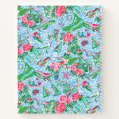 Nantucket Preppy Palm Beach Print Monogrammed Notitieboek (Achterkant)