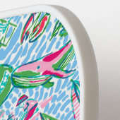 Nantucket Preppy Palm Beach Print Pickleball Paddle (Links Detail)