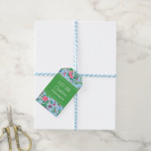 Nantucket Preppy Palm Strandpatroon Cadeaulabel (Met Touw)
