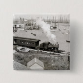 Nantucket Railroad Vierkante Button 5,1 Cm (Voorkant)