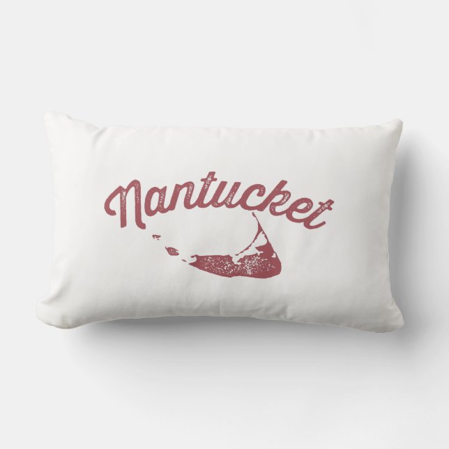 Nantucket Red omkeerbare werkomstkussen Kussen (Voorkant)