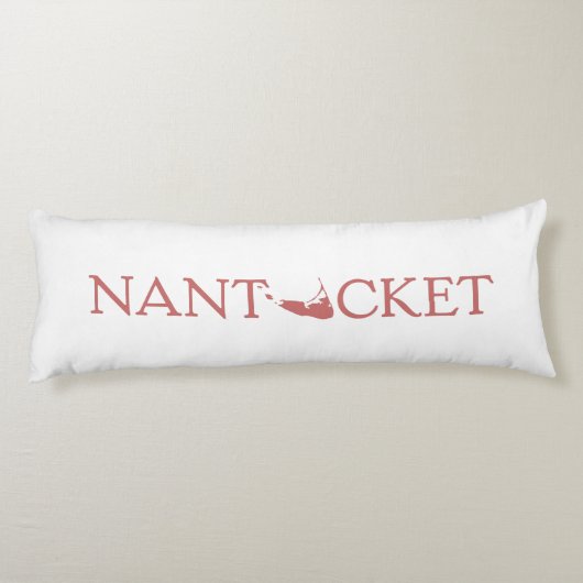 Nantucket Red one-line logo reversibele lijmkussen Lichaamskussen (Achterkant)