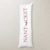 Nantucket Red one-line logo reversibele lijmkussen Lichaamskussen (Achterkant (Verticaal))