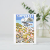  Nantucket Reizen Poster Briefkaart (Staand voorkant)