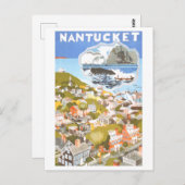  Nantucket Reizen Poster Briefkaart (Voorkant / Achterkant)