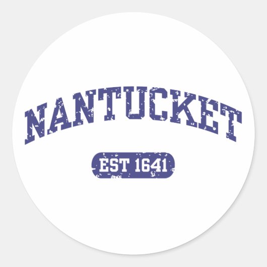 Nantucket Ronde Sticker (Voorkant)