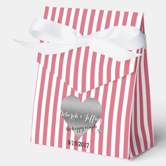 Nantucket rood en wit partij gunst dozen bedankdoosjes (Voorkant)